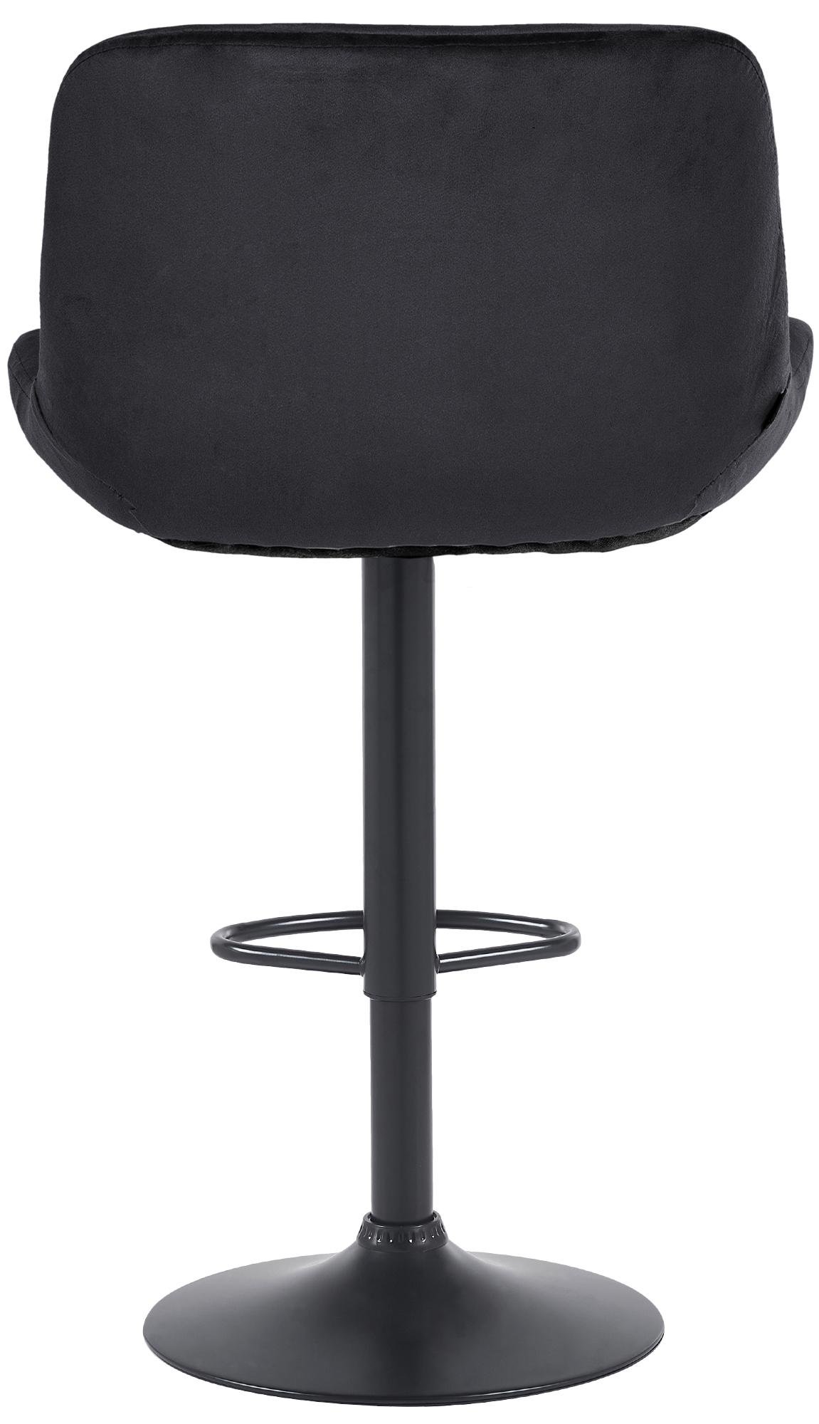 Barhocker Solon Schwarz Samt