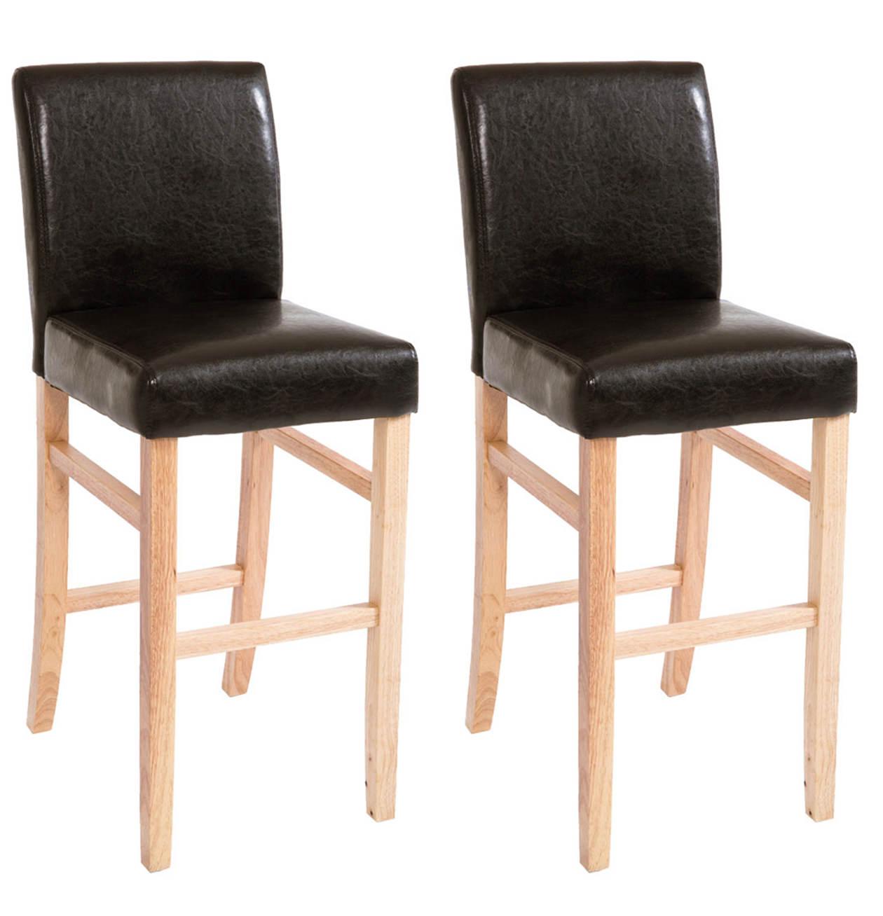 2er Set Barhocker Alvin Kunstleder natura
