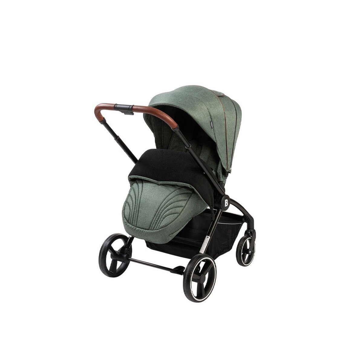BabyTrold Alex 2in1 Kinderwagen Set Forest Green mit Babywanne, Sportsitz und Fußsack
