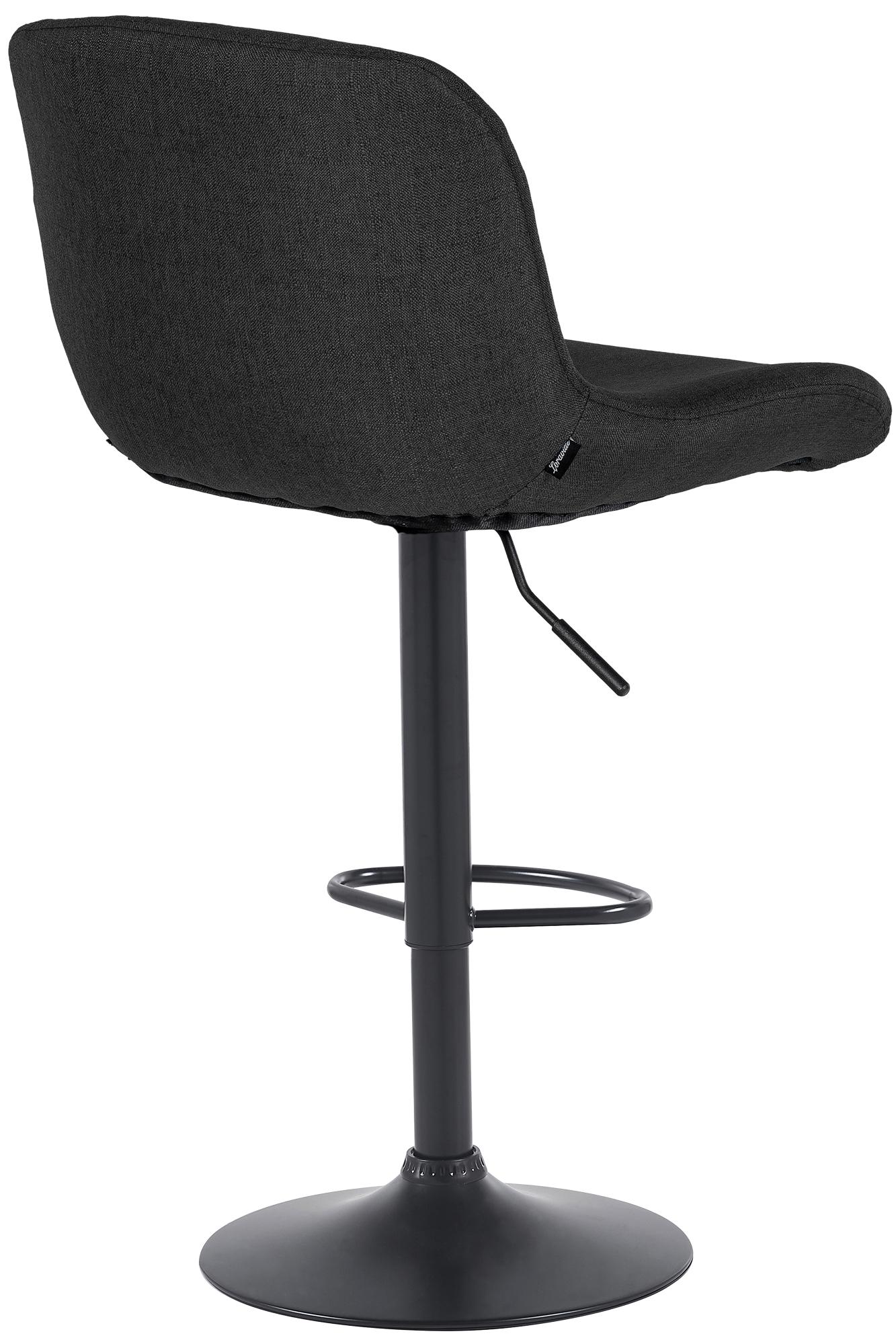 2er Set Barhocker Solon Schwarz Stoff