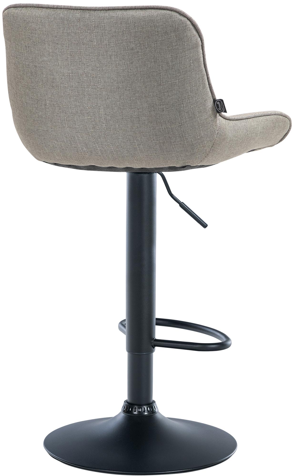 Barhocker Vonore Stoff schwarz