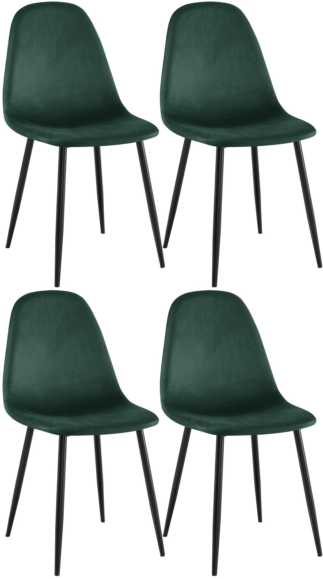 4er Set Esszimmerstühle Napier Samt