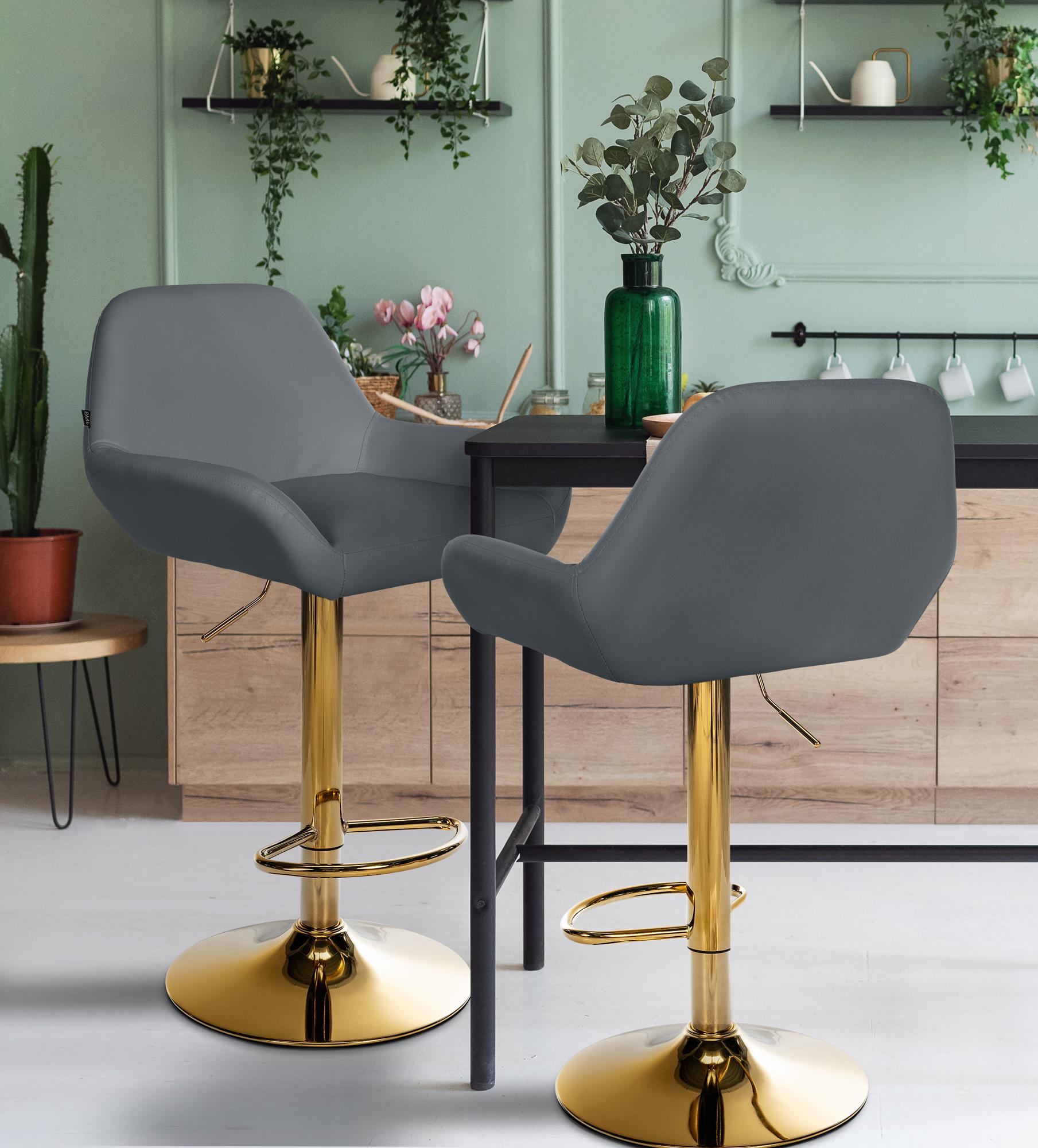 Barhocker Braga Gold Kunstleder