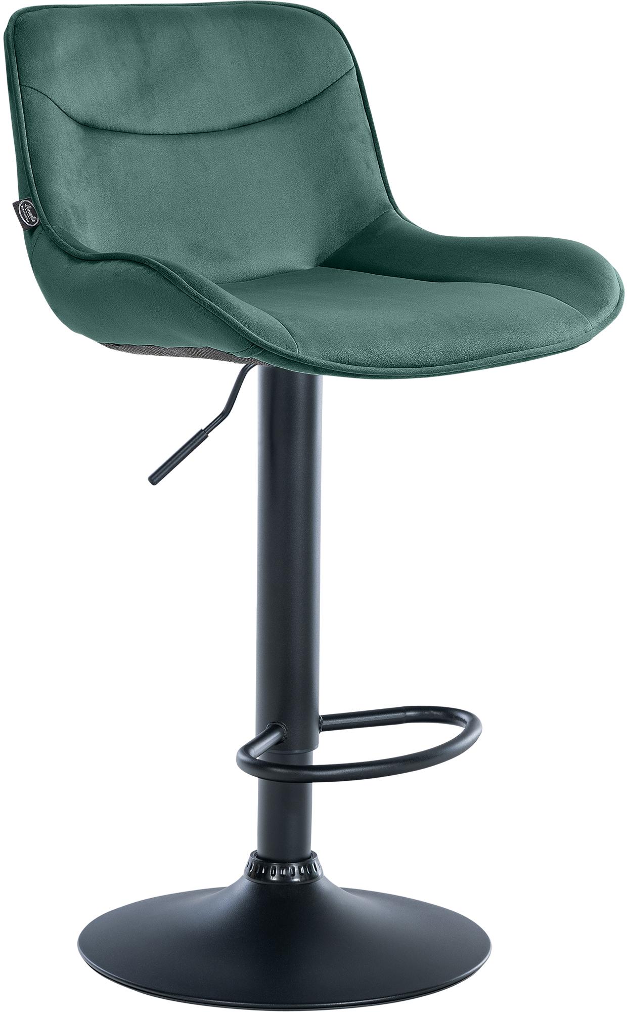 Barhocker Vonore Samt schwarz