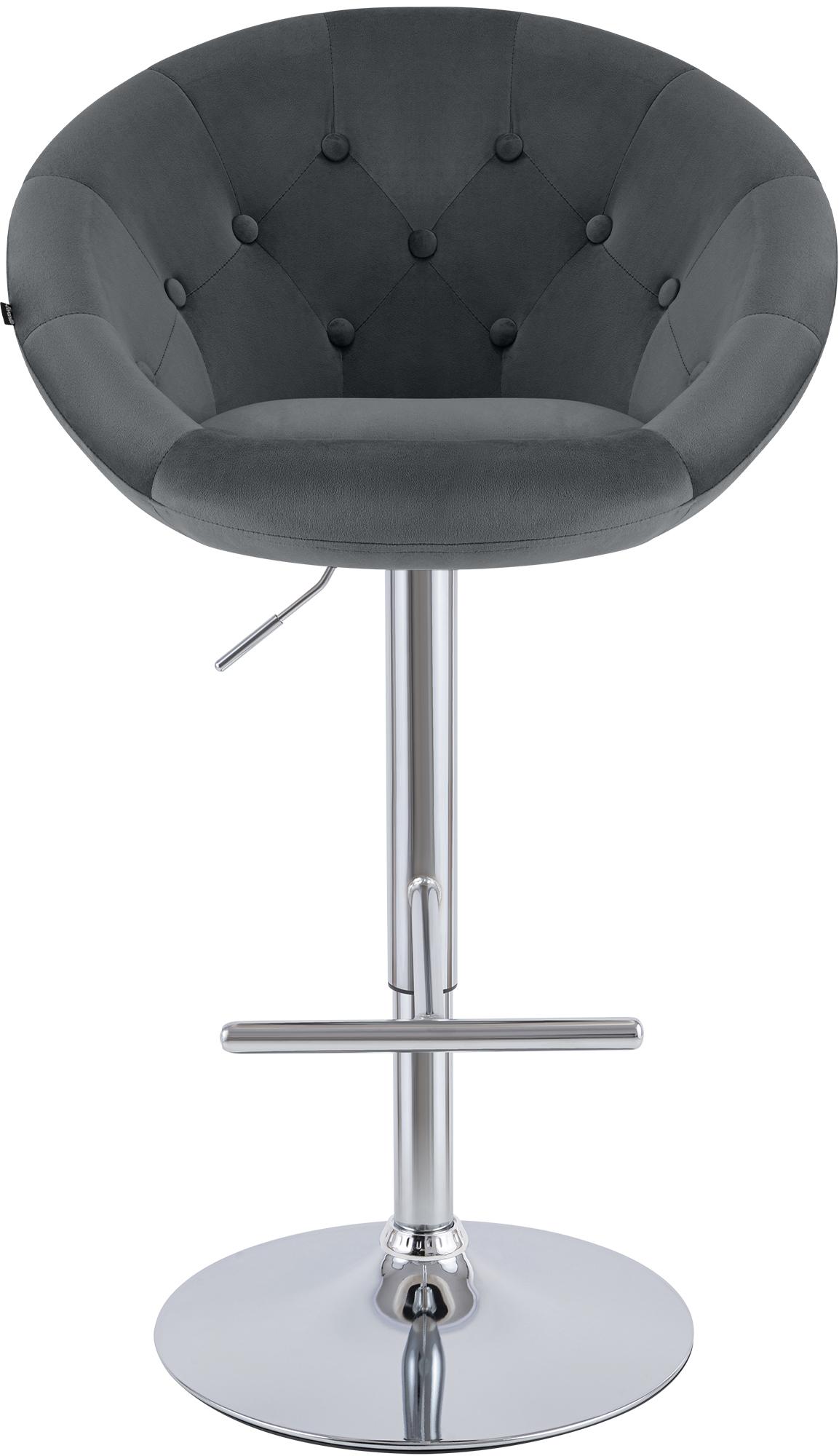 Barhocker London Samt chrom