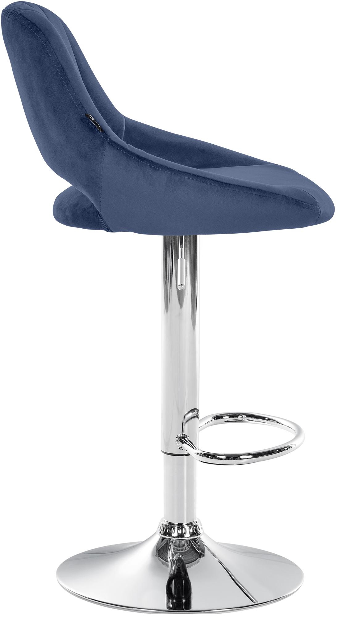 Barhocker Milet Samt chrom