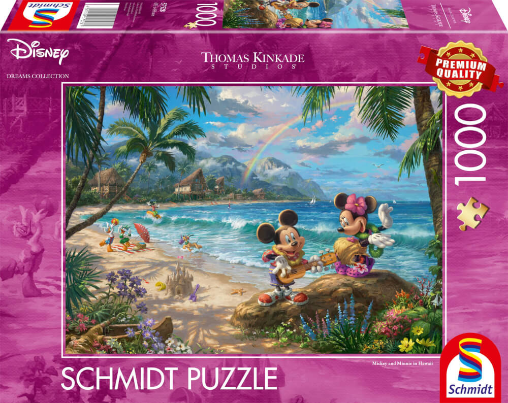 Schmidt Spiele GmbH Puzzles Disney - Mickey & Minnie in Hawaii, 1000 Teile - Puzzle