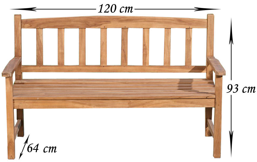 Teakbank Aucland V2 120 cm