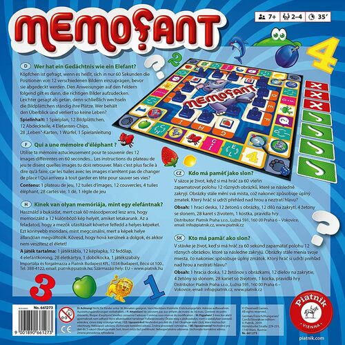 Piatnik Brettspiele & Gesellschaftsspiele Piatnik 6612 - Memofant - Brettspiel