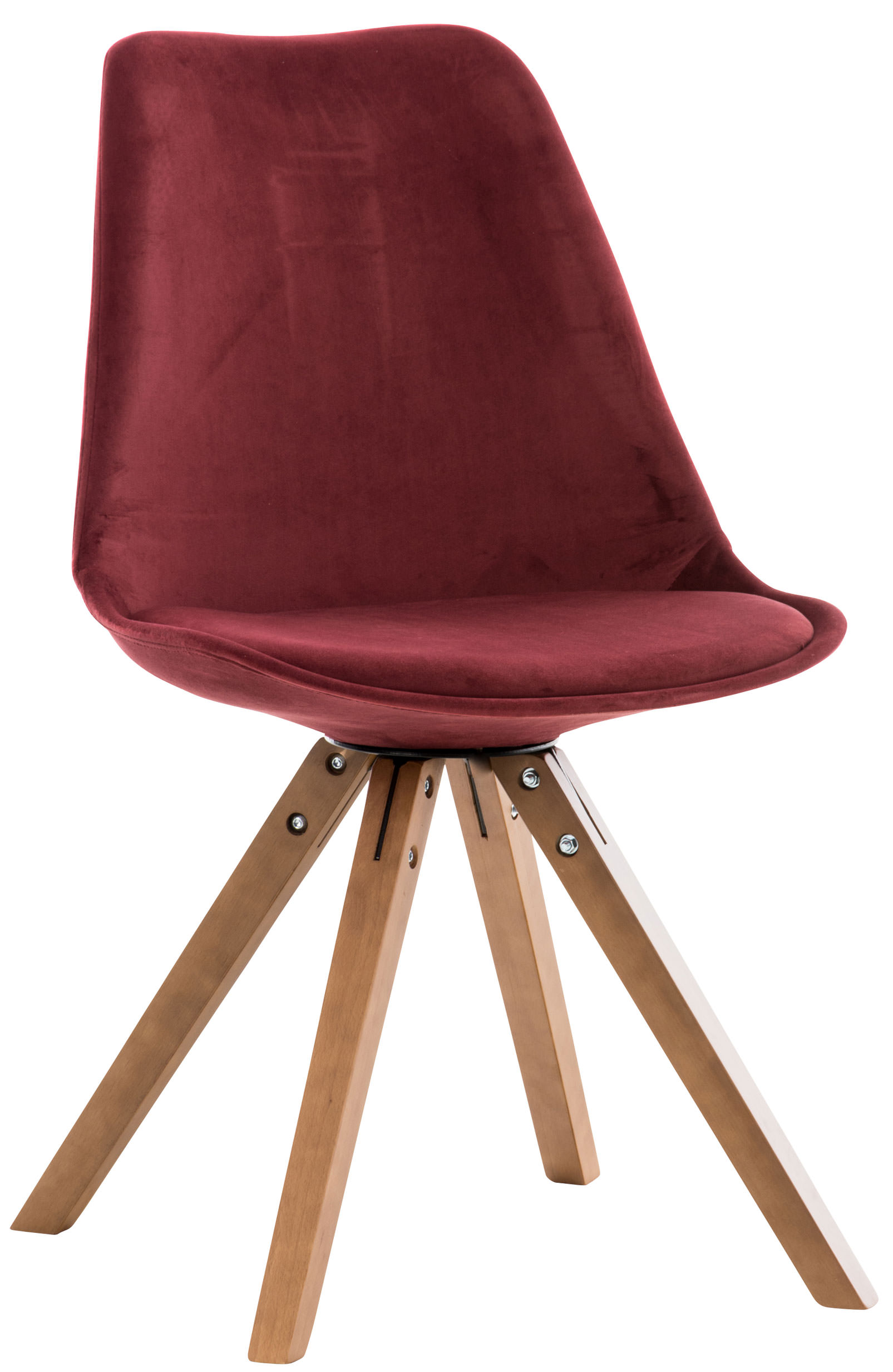 Stuhl Pegleg Samt Square walnuss