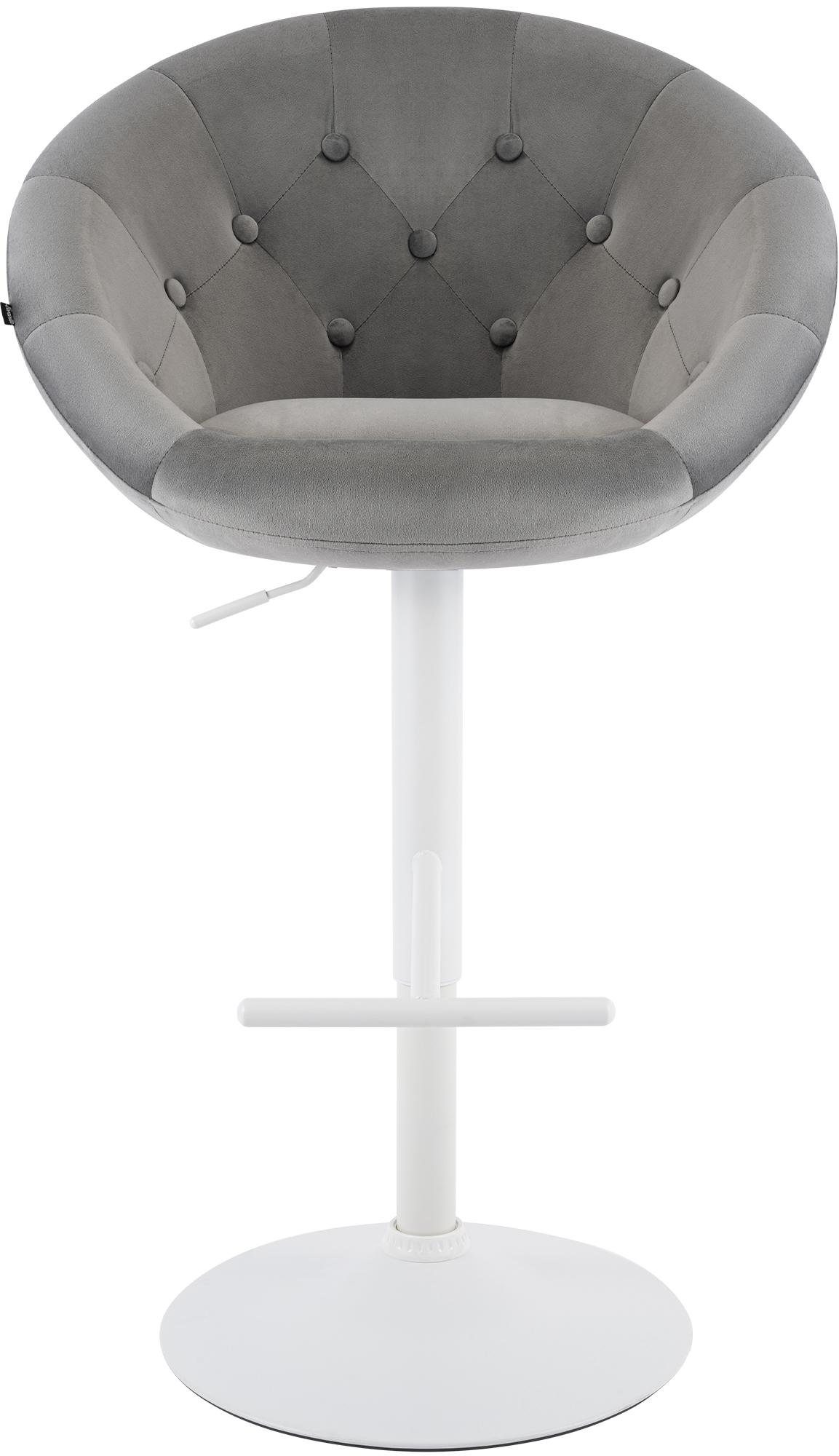 Barhocker London Samt weiß