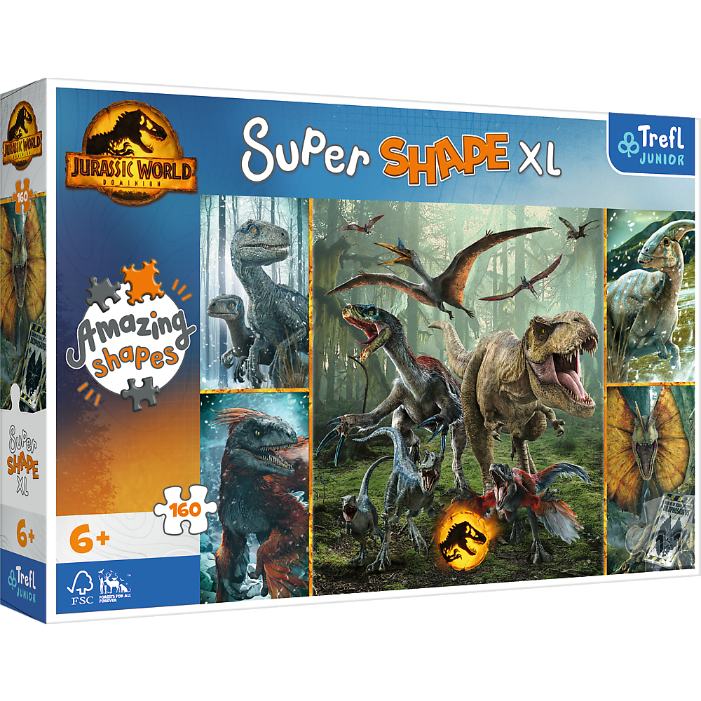 Trefl Puzzles Jurassic World - Junior Super Shape XL Puzzle 160 Teile