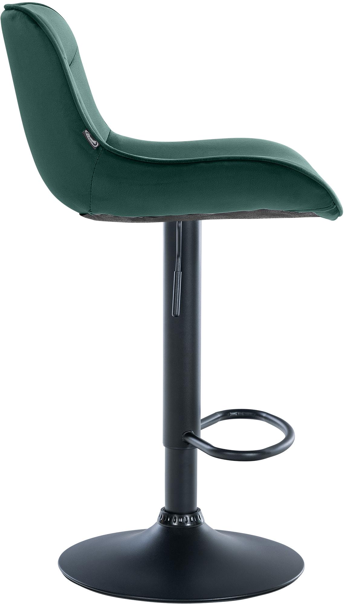 Barhocker Vonore Samt schwarz