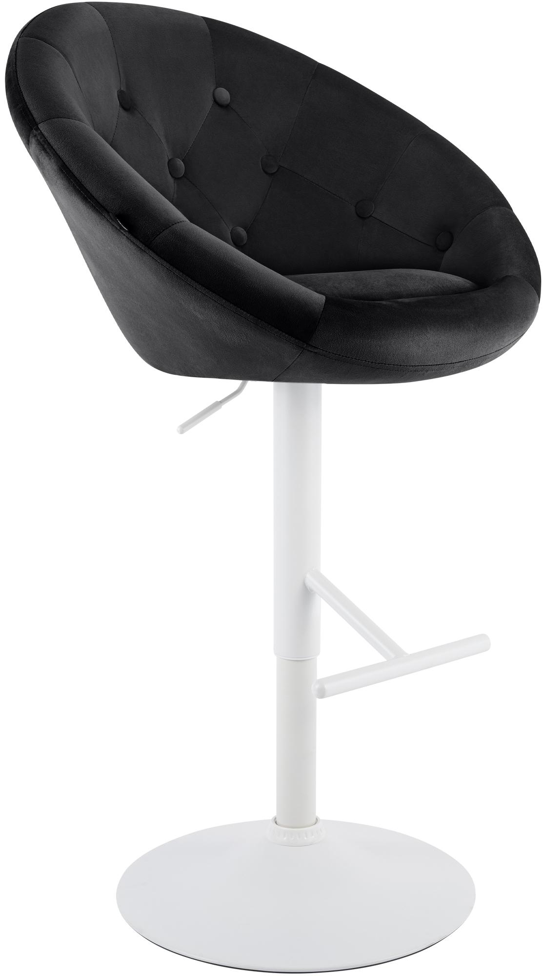 Barhocker London Samt weiß