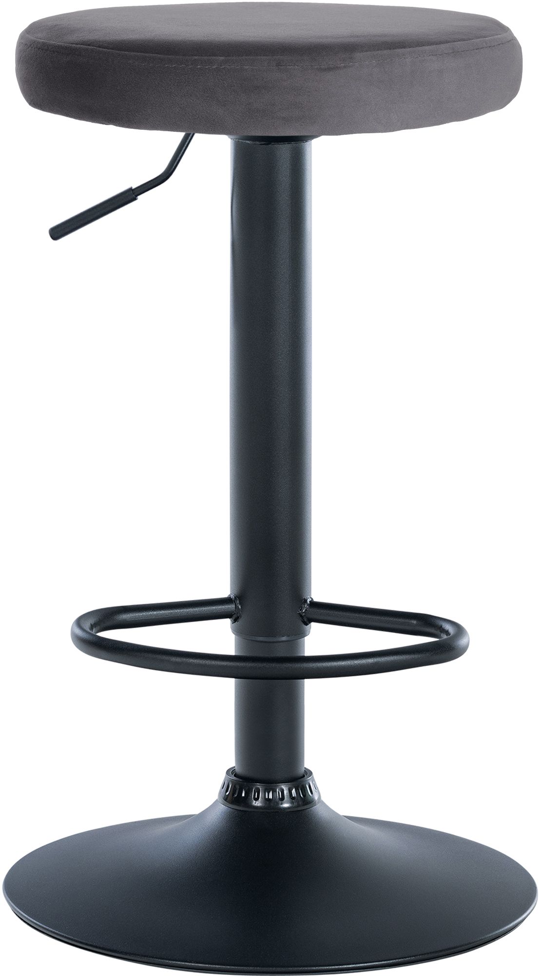 2er Set Barhocker Ponte Samt schwarz