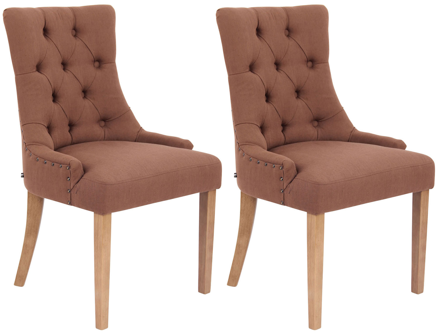 2er Set Esszimmerstuhl Aberdeen Stoff antik-hell