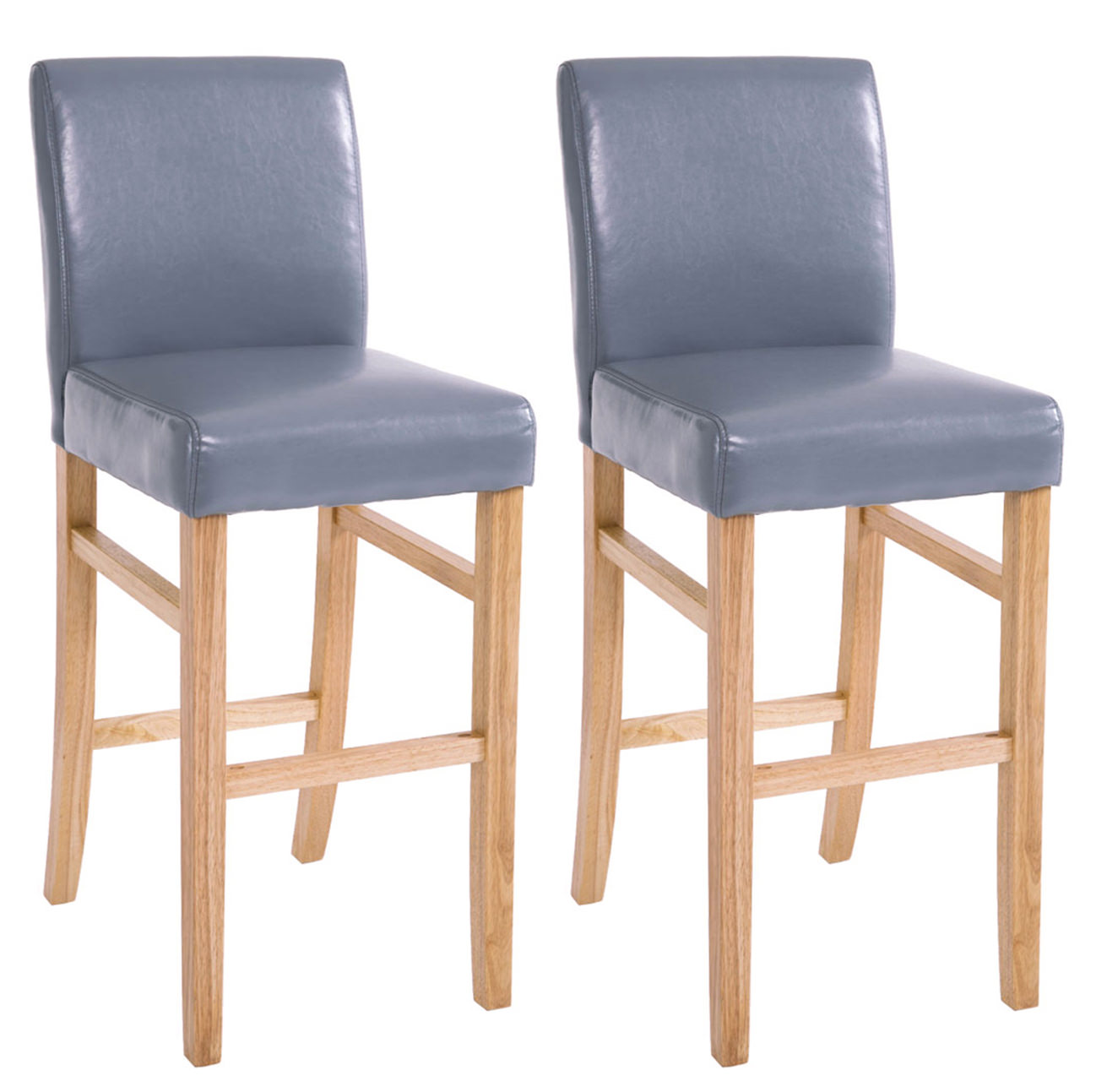 2er Set Barhocker Alvin Kunstleder natura