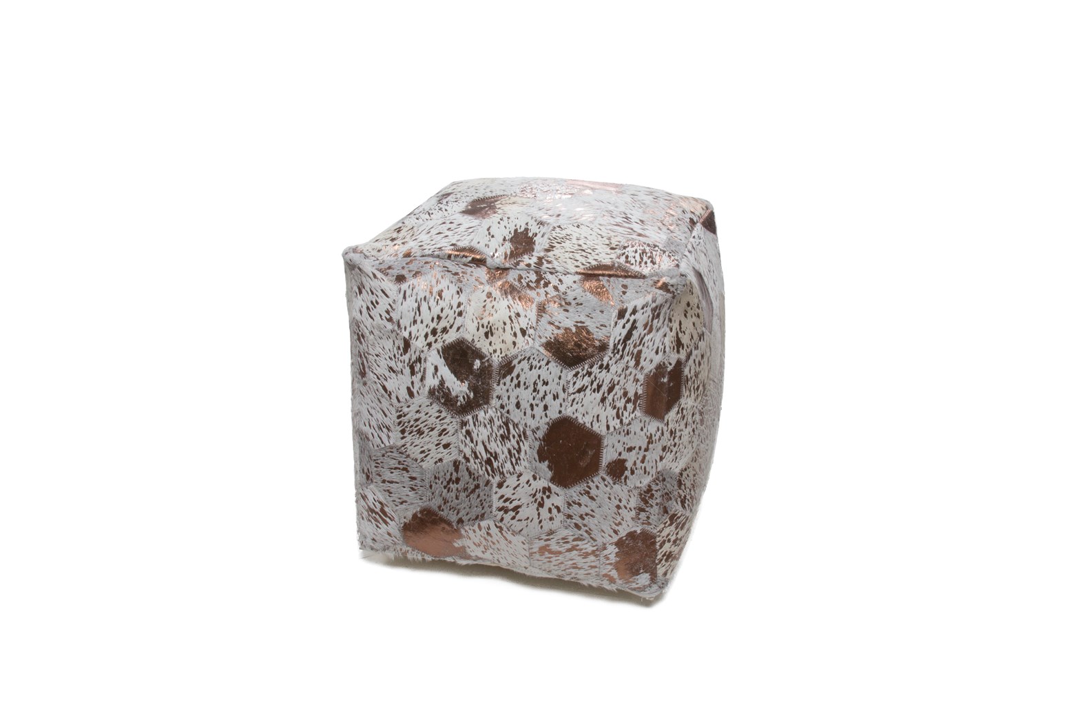 Pouf Spark Pouf 210 Elfenbein / Chrom 45cm x 45cm
