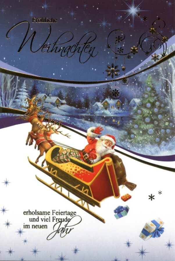 Taunus-Verlag Saisonartikel Weihnachtskarten Weihnachtsmann - 100 Stück - 6 Motive