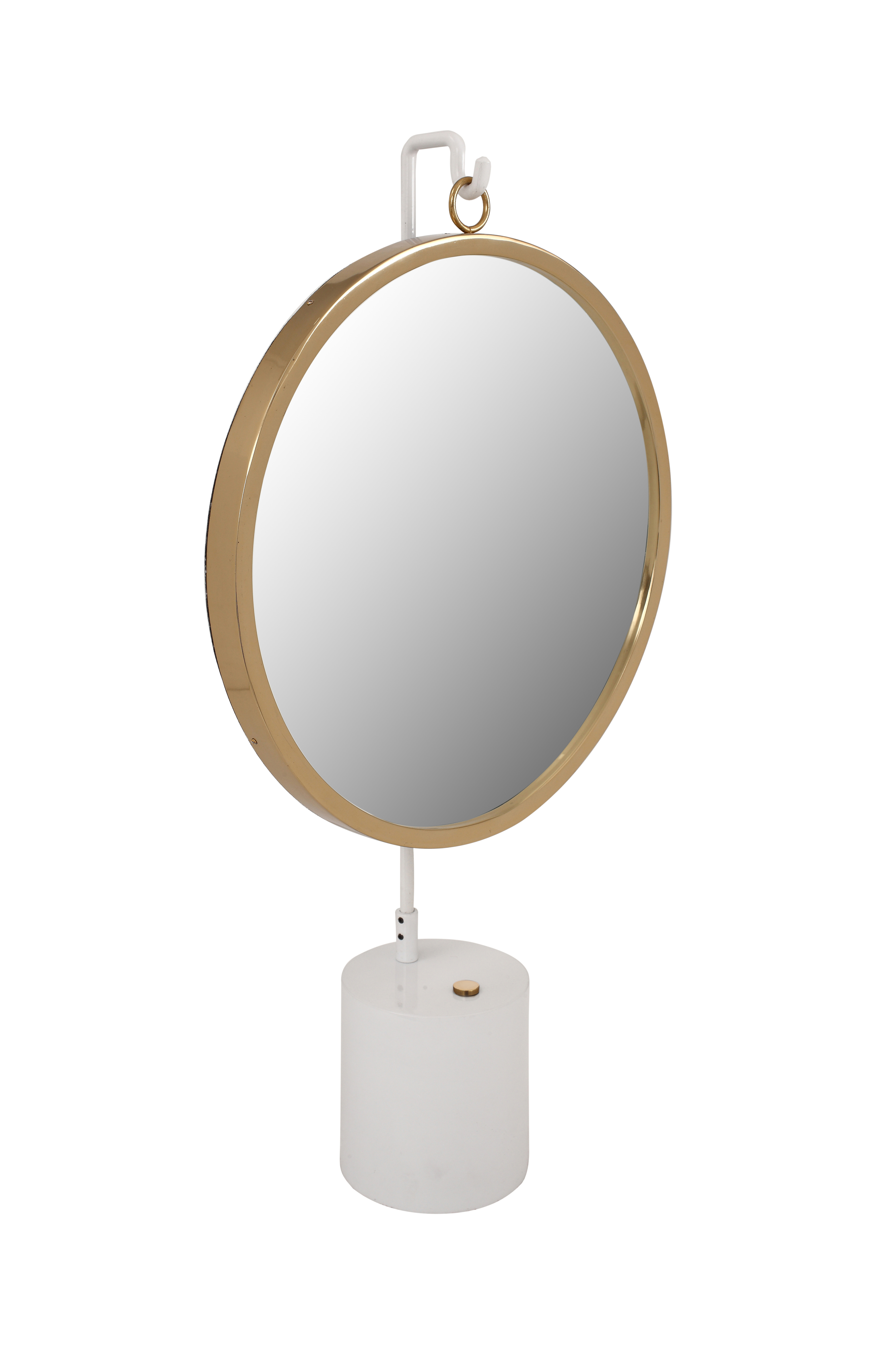 Eleganter Tischspiegel Weiß / Gold