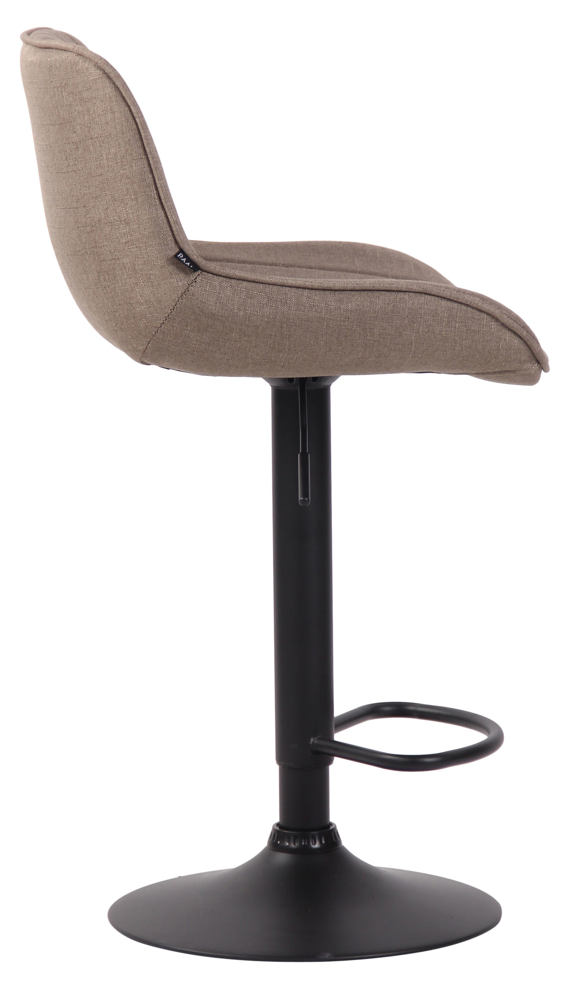 Barhocker Lentini Stoff schwarz
