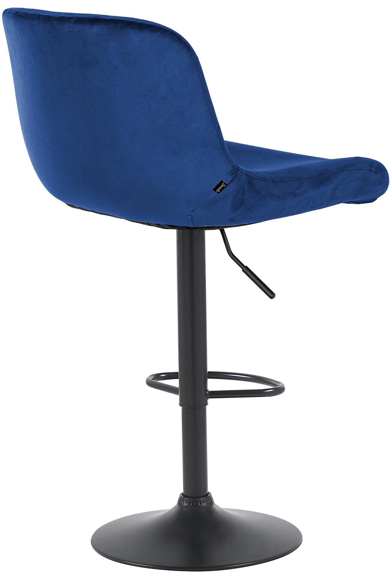 2er Set Barhocker Solon Schwarz Samt