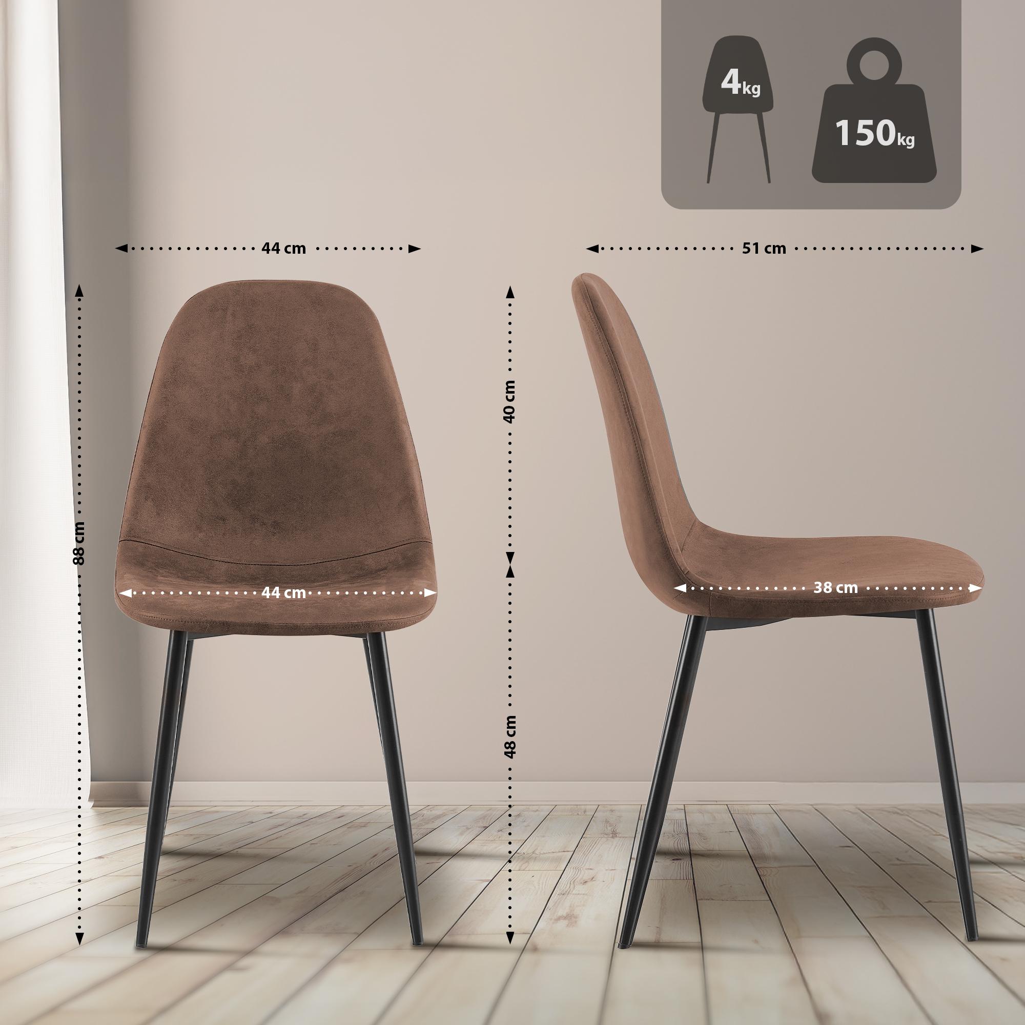 4er Set Esszimmerstühle Napier Kunstleder