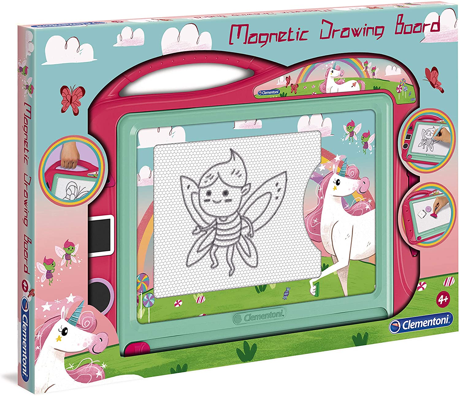 Clementoni Bastel- & Kreativspielzeug Magnetische Maltafel - Einhörner