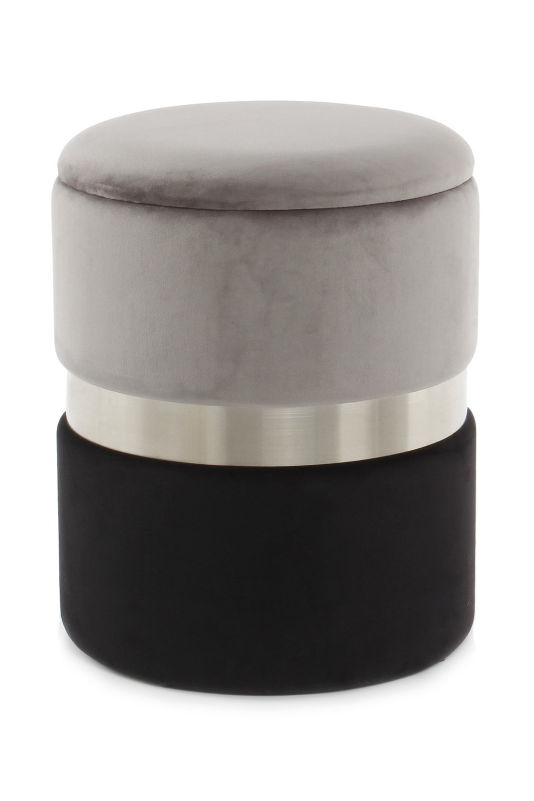 Hocker Hocker Zora 125 2er-Set Grau / Silber / Schwarz