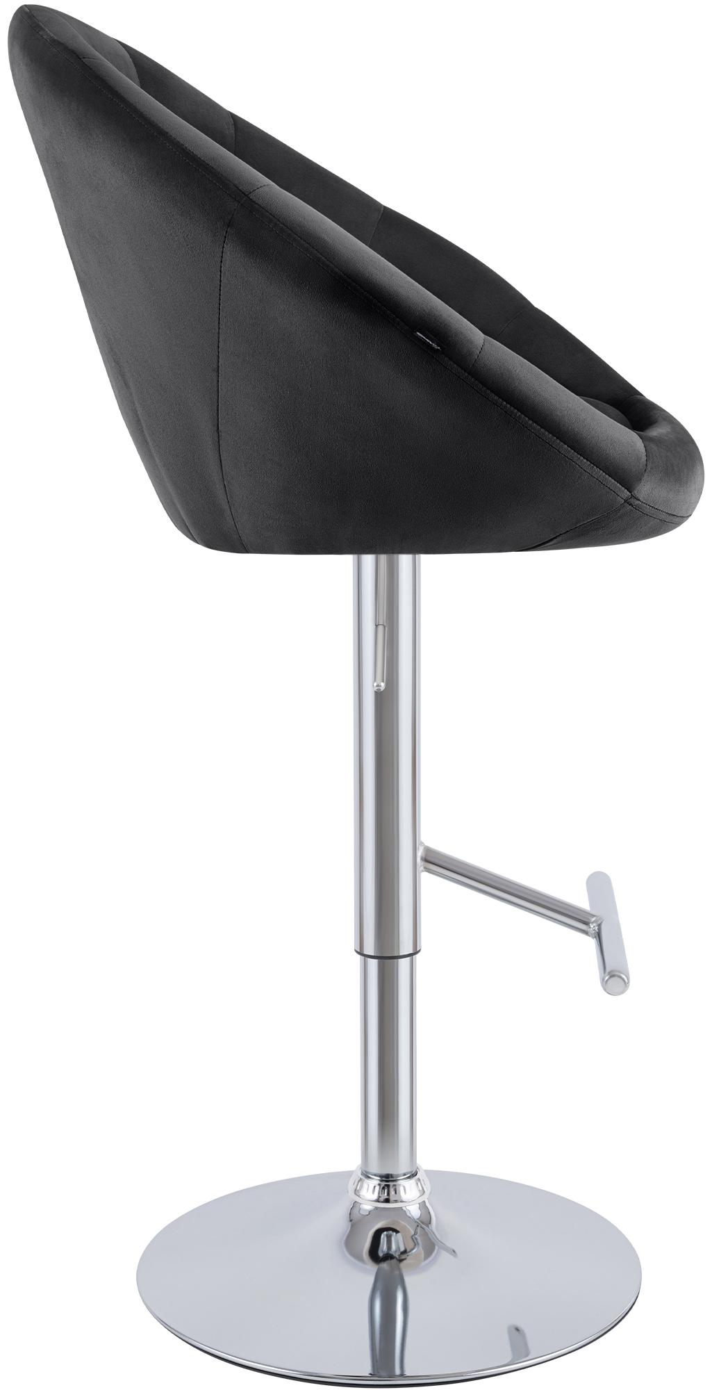 Barhocker London Samt chrom