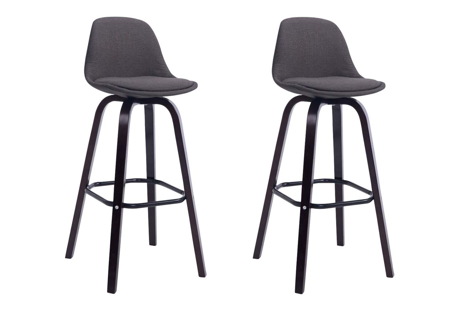2er Set Barhocker Avika Stoff cappuccino