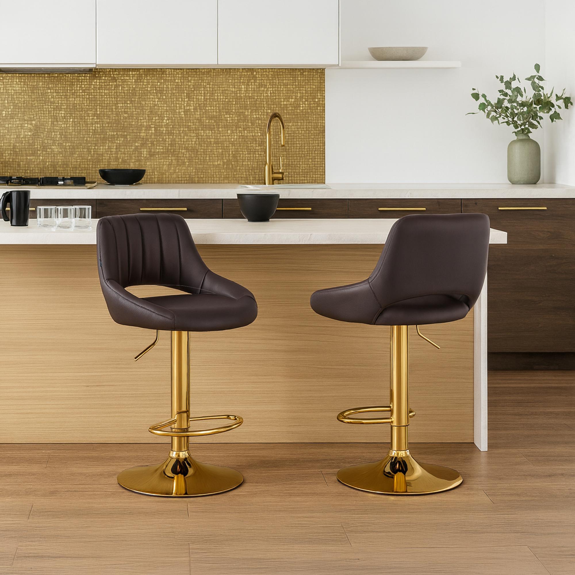 Barhocker Milet Kunstleder gold