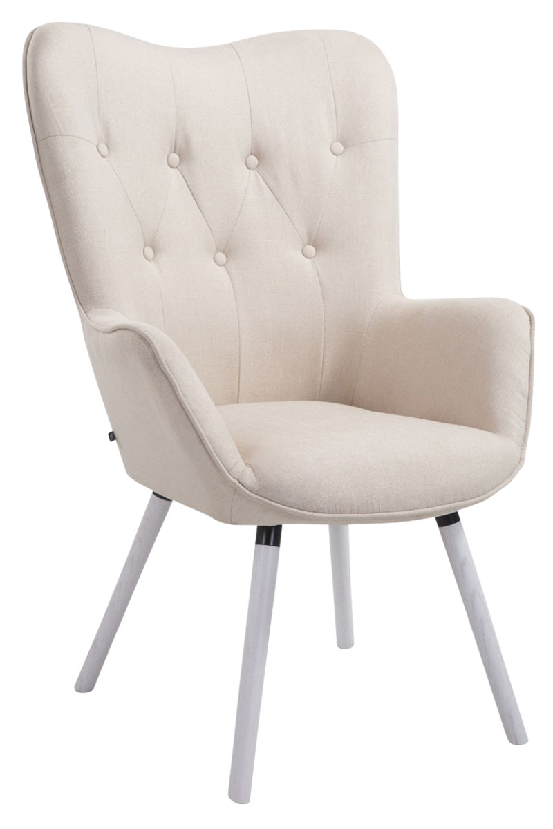 Lounger Aalborg Weiß Stoff