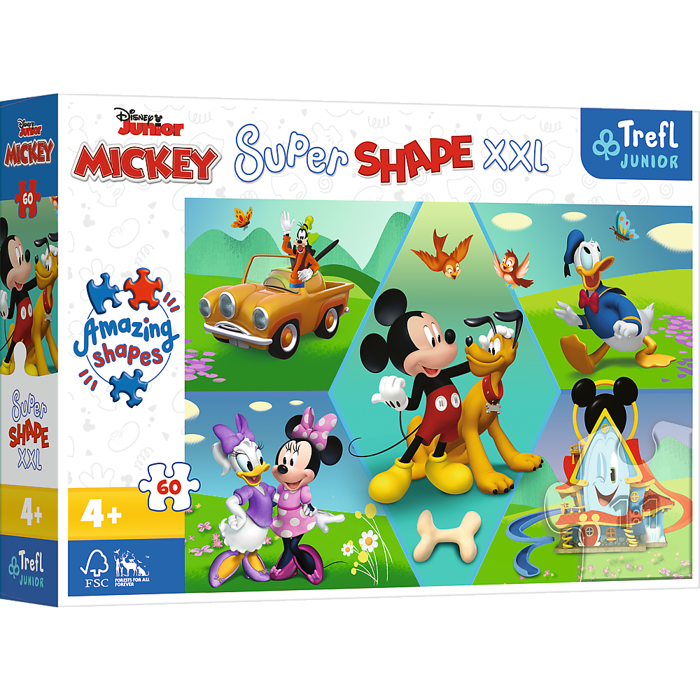 Trefl Puzzles Mickey Mouse - Junior Super Shape XXL Puzzle 60 Teile