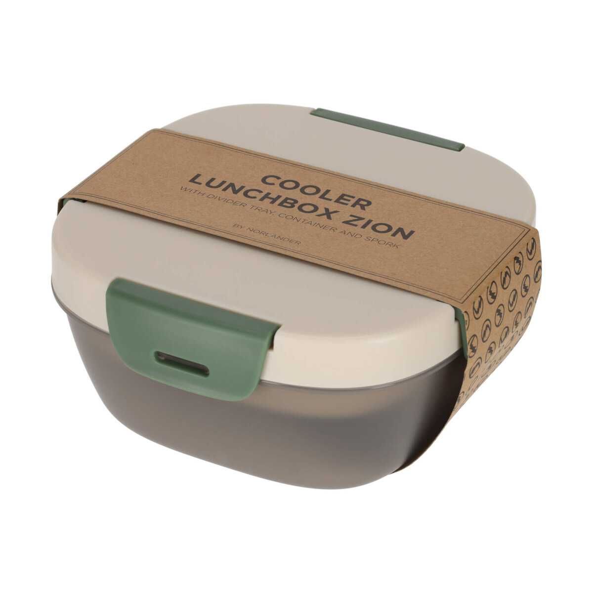 NORLÄNDER Lunchbox mit Kühlelement Zion – Ausgiebige Frische für unterwegs, Büro & Schule mit Trennwand, Snack-Fach & Spork