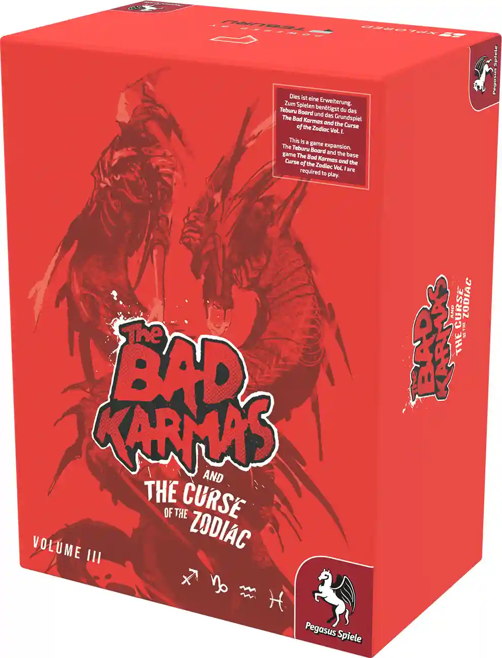 Pegasus Brettspiele & Gesellschaftsspiele Teburu: The Bad Karmas and the Curse of the Zodiac: Volume 3 [Erweiterung] – Expertenspiel
