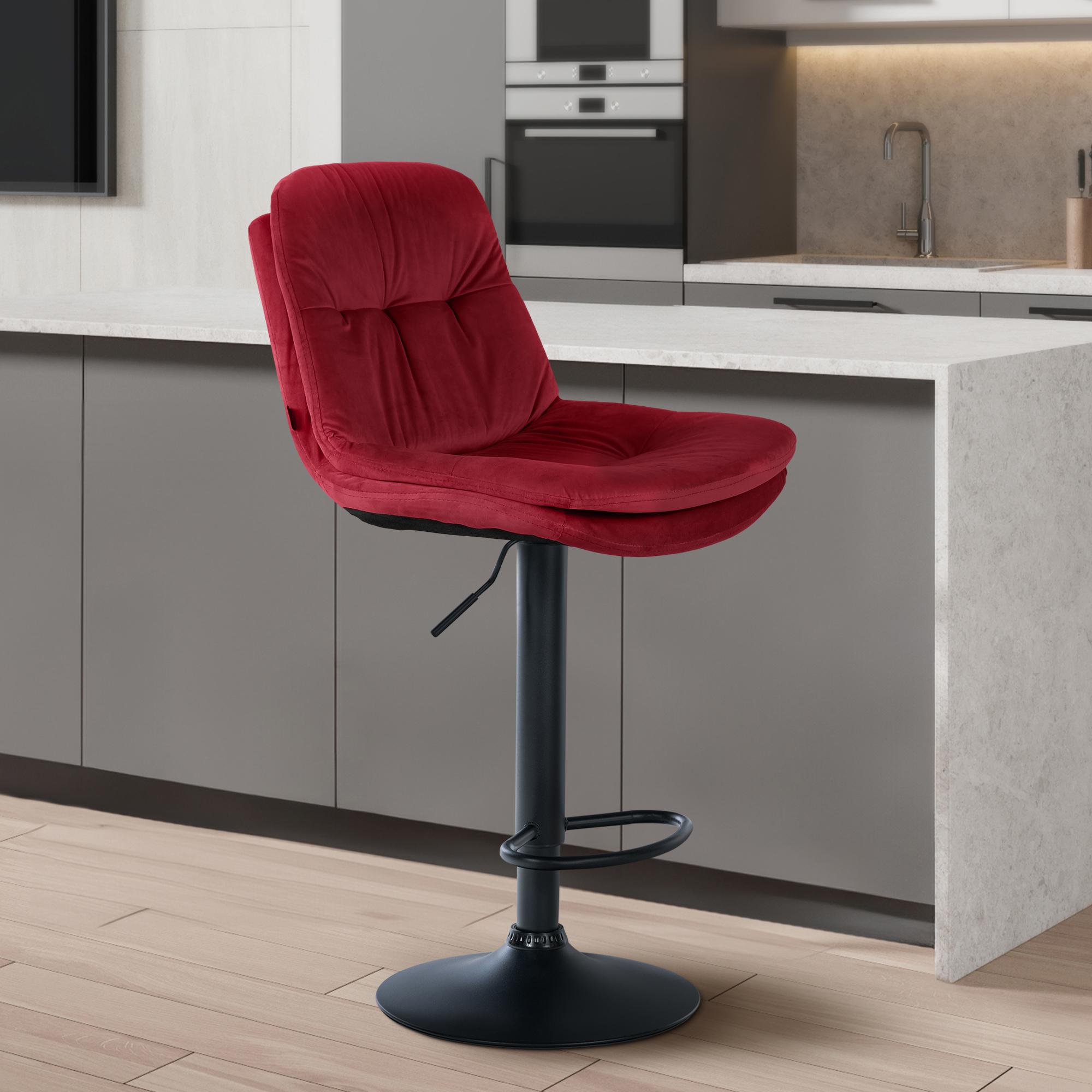 Barhocker Laurel Samt schwarz