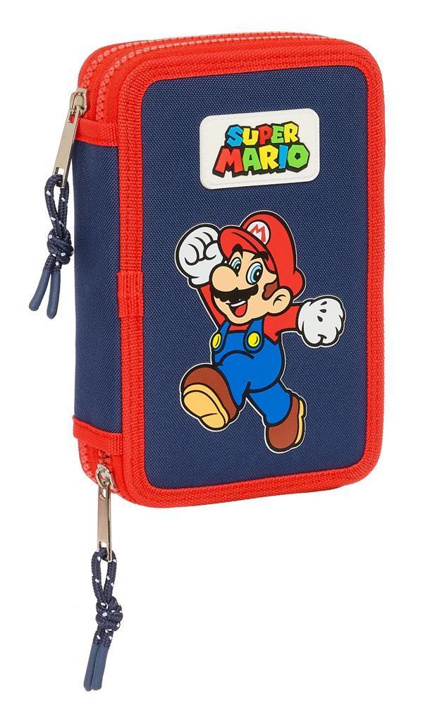 SAFTA Super Mario Safta Super Mario - Doppelmäppchen mit Inhalt - 28 Teile