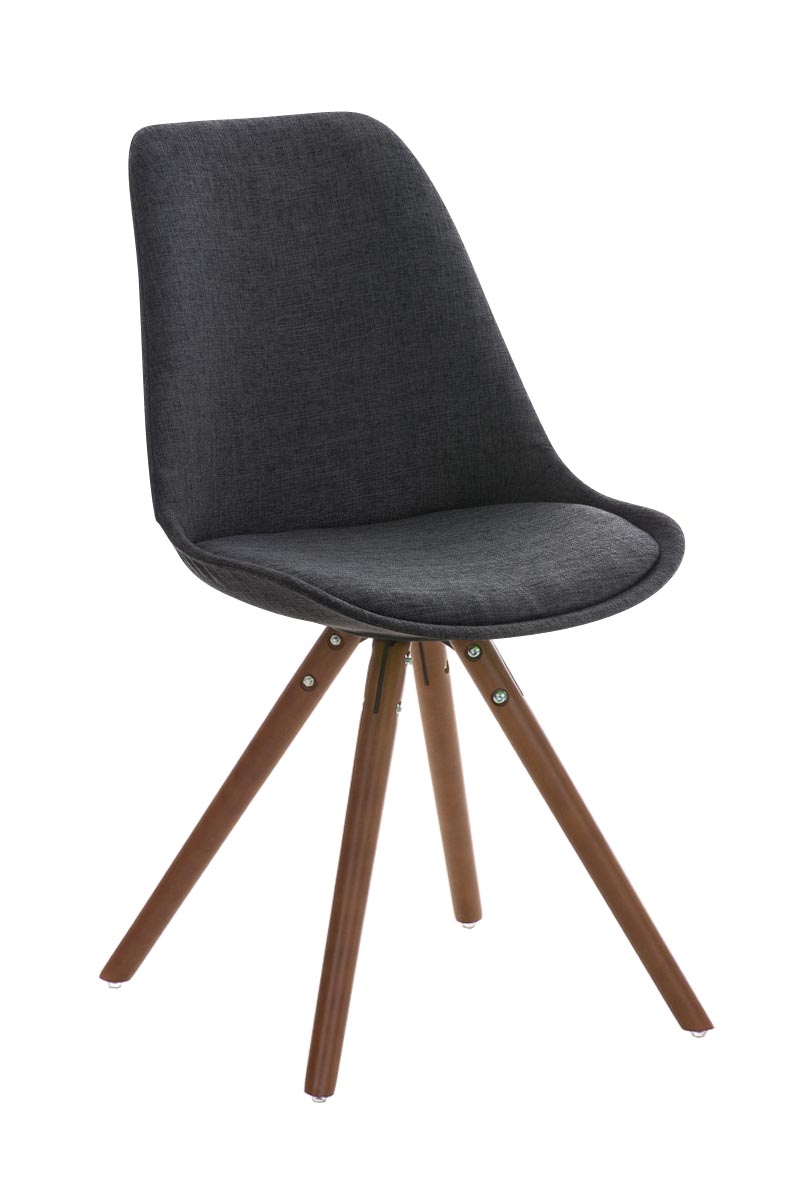 Stuhl Pegleg Stoff Rund walnuss
