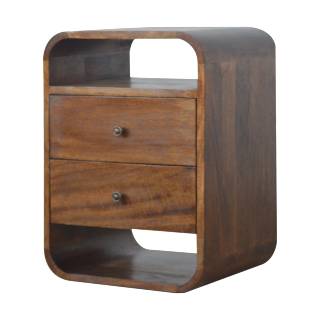 Nachttisch „Chestnut Curve“ mit 2 Schubladen