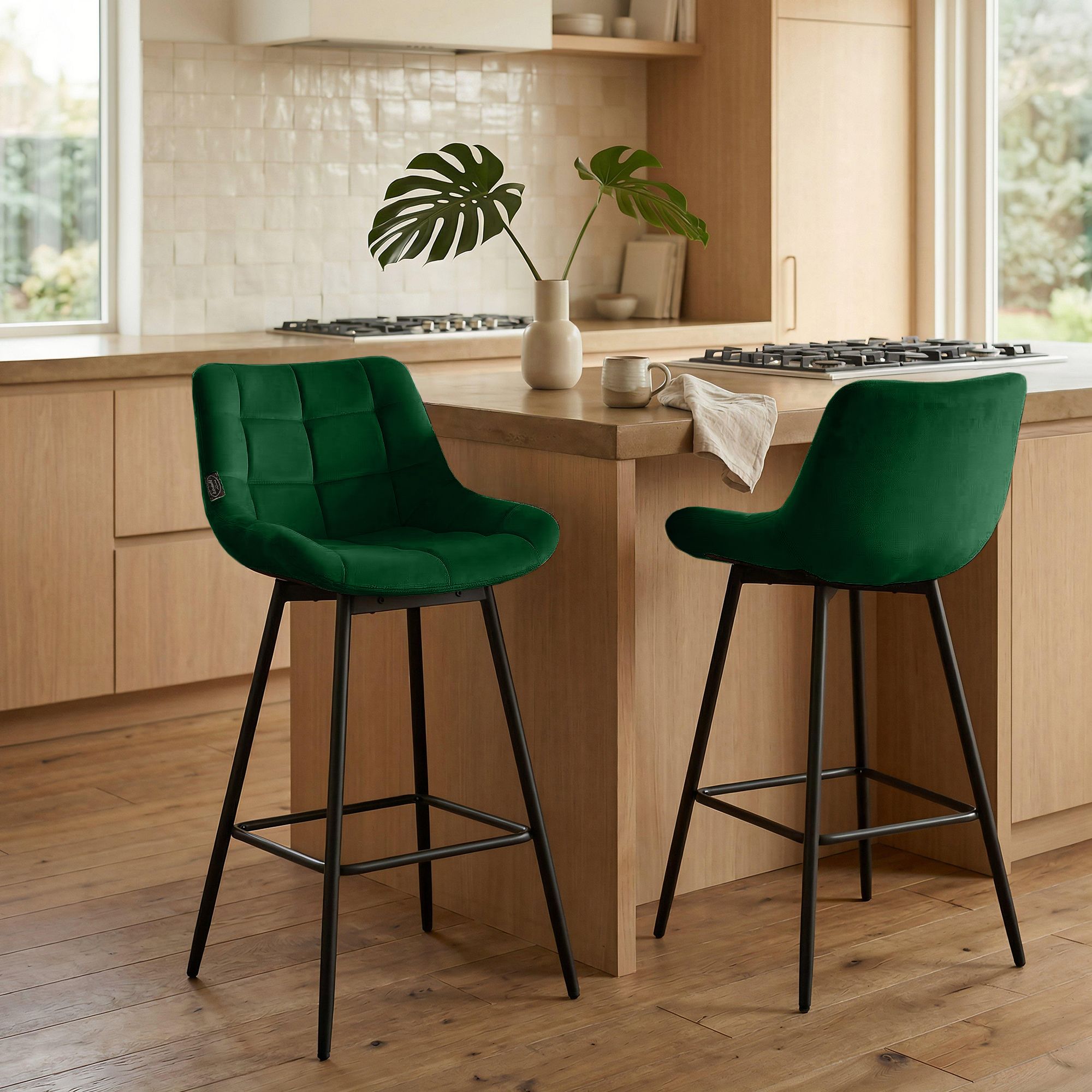 Barhocker Weston Schwenkbar Samt
