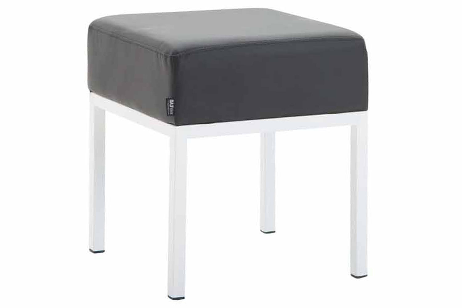 Sitzhocker Newton Kunstleder weiß