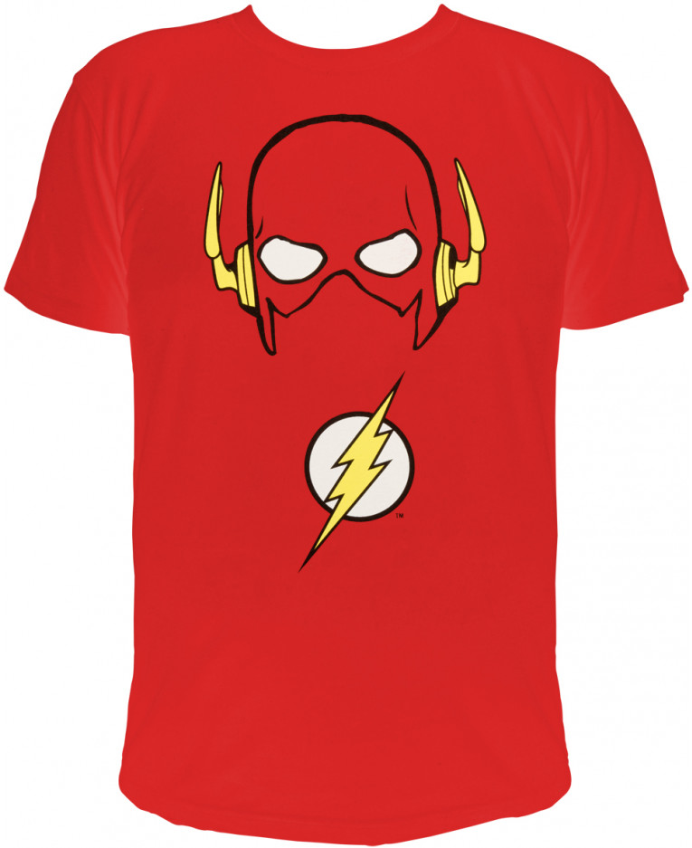 United Labels Marvel & DC The Flash - "Flash's Maske" - Herren T-Shirt rot - Größe L