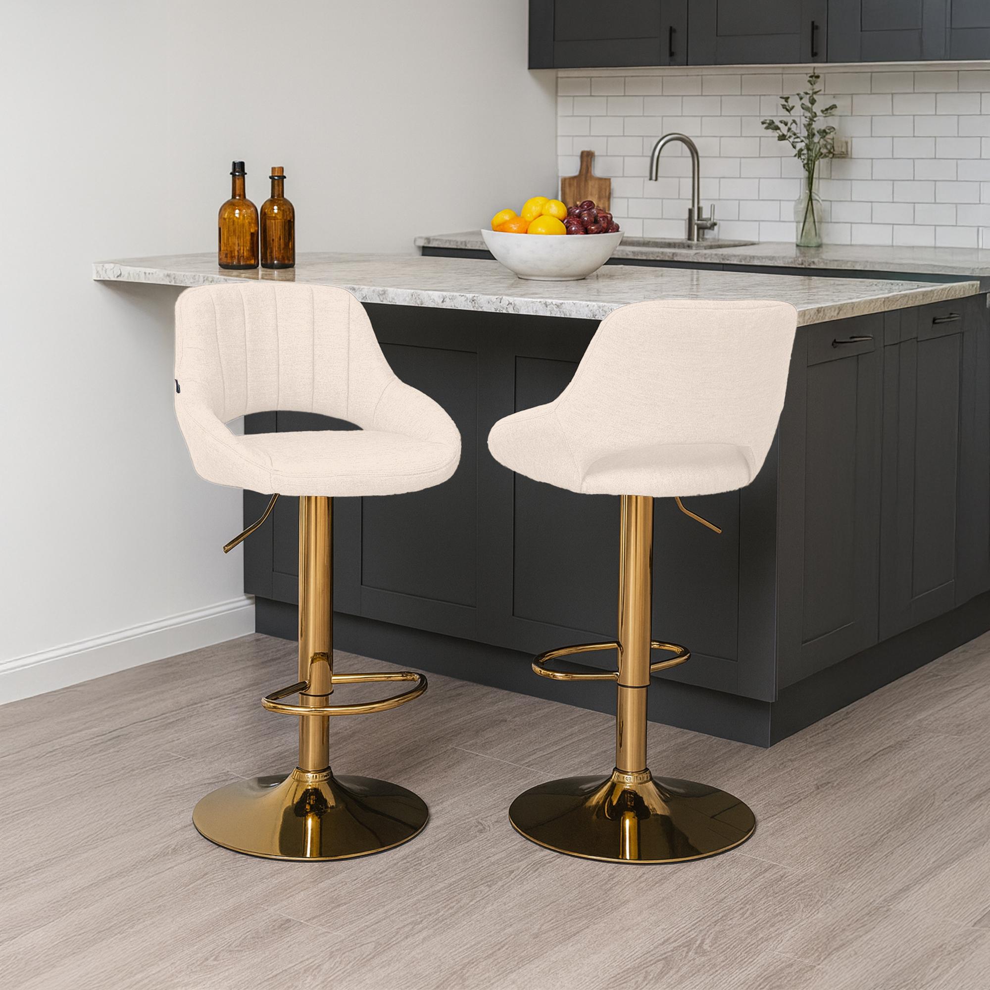 2er Set Barhocker Milet Stoff G