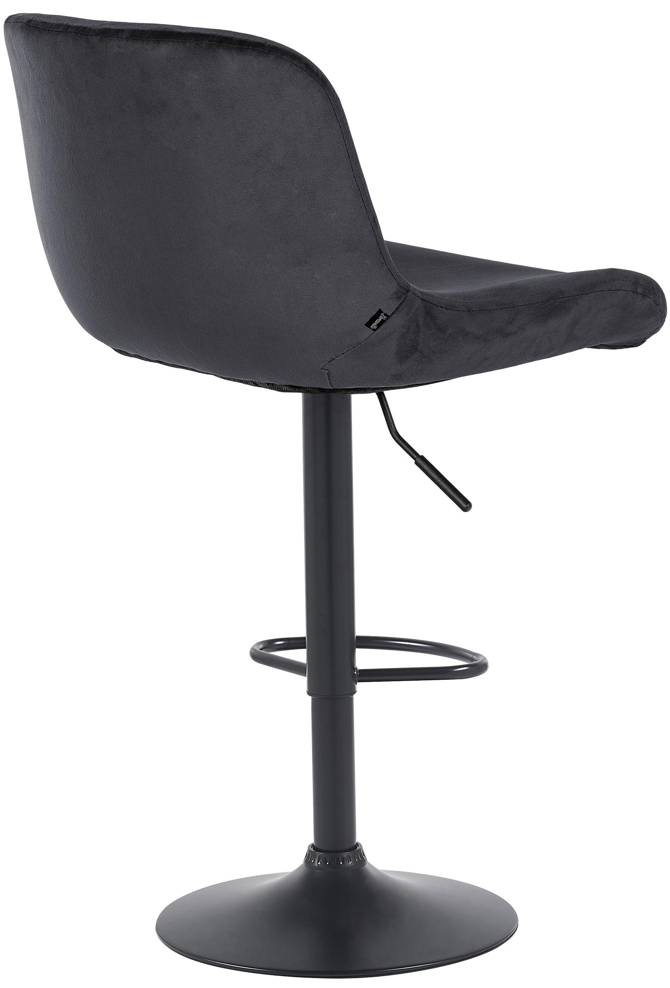Barhocker Solon Schwarz Samt