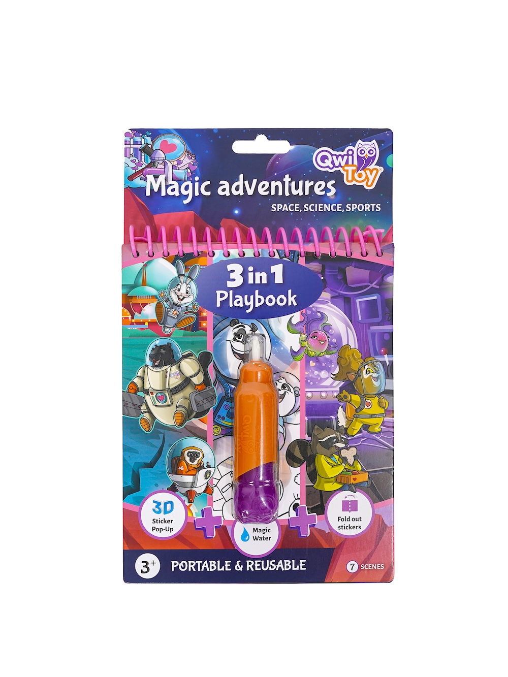 QwiToy Malen & Basteln Qwi Toy 3 in 1 Spielbuch - Magische Abenteuer