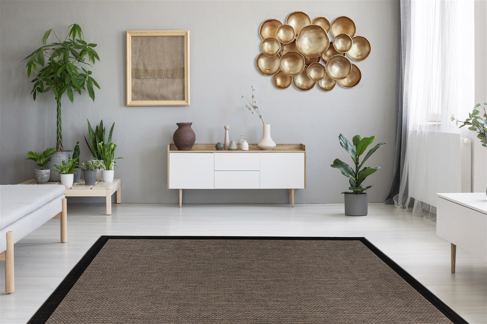Teppich Splash 125 Grau / Braun 120cm x 170cm