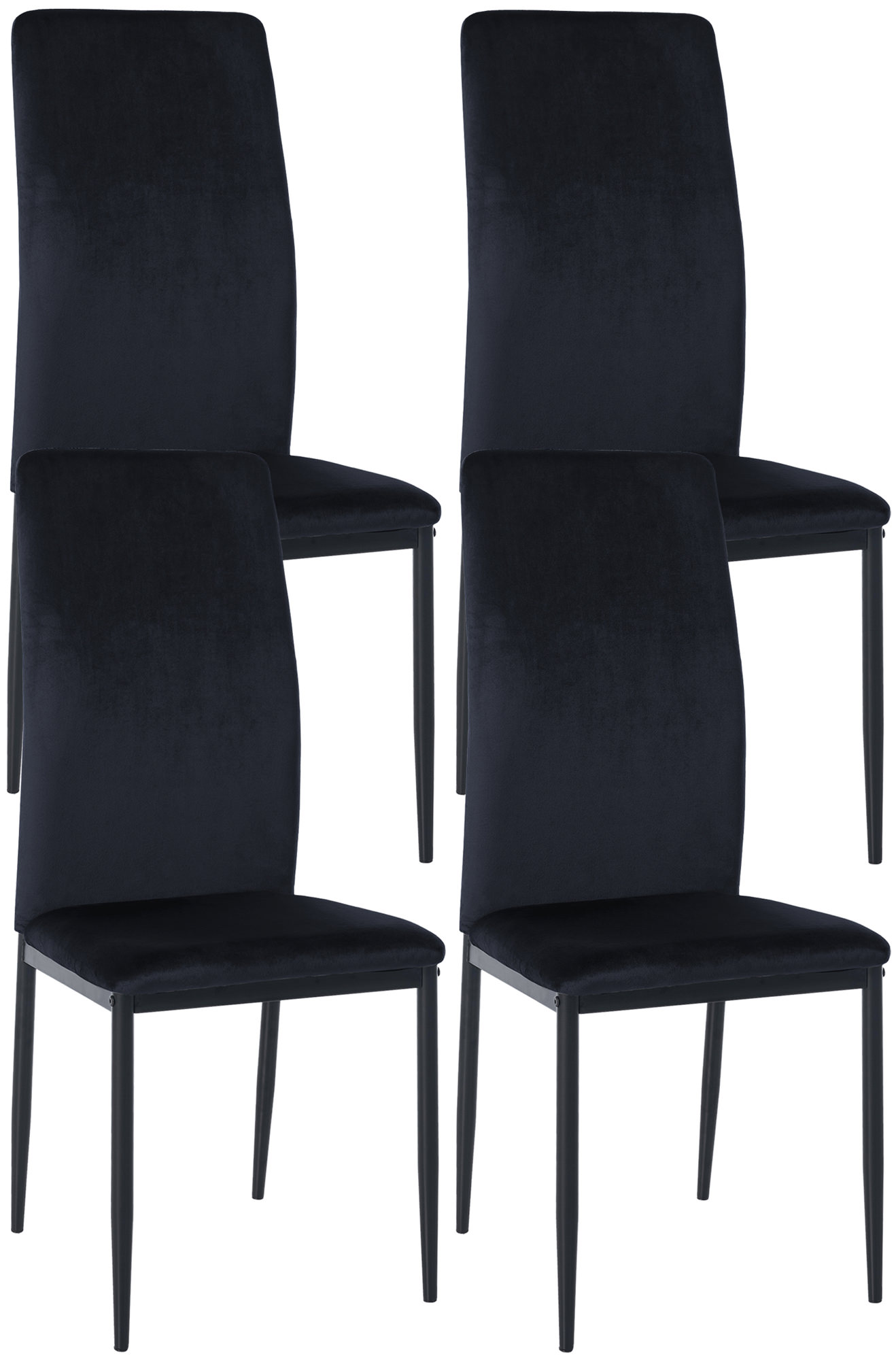 4er Set Esszimmerstühle Savino Samt