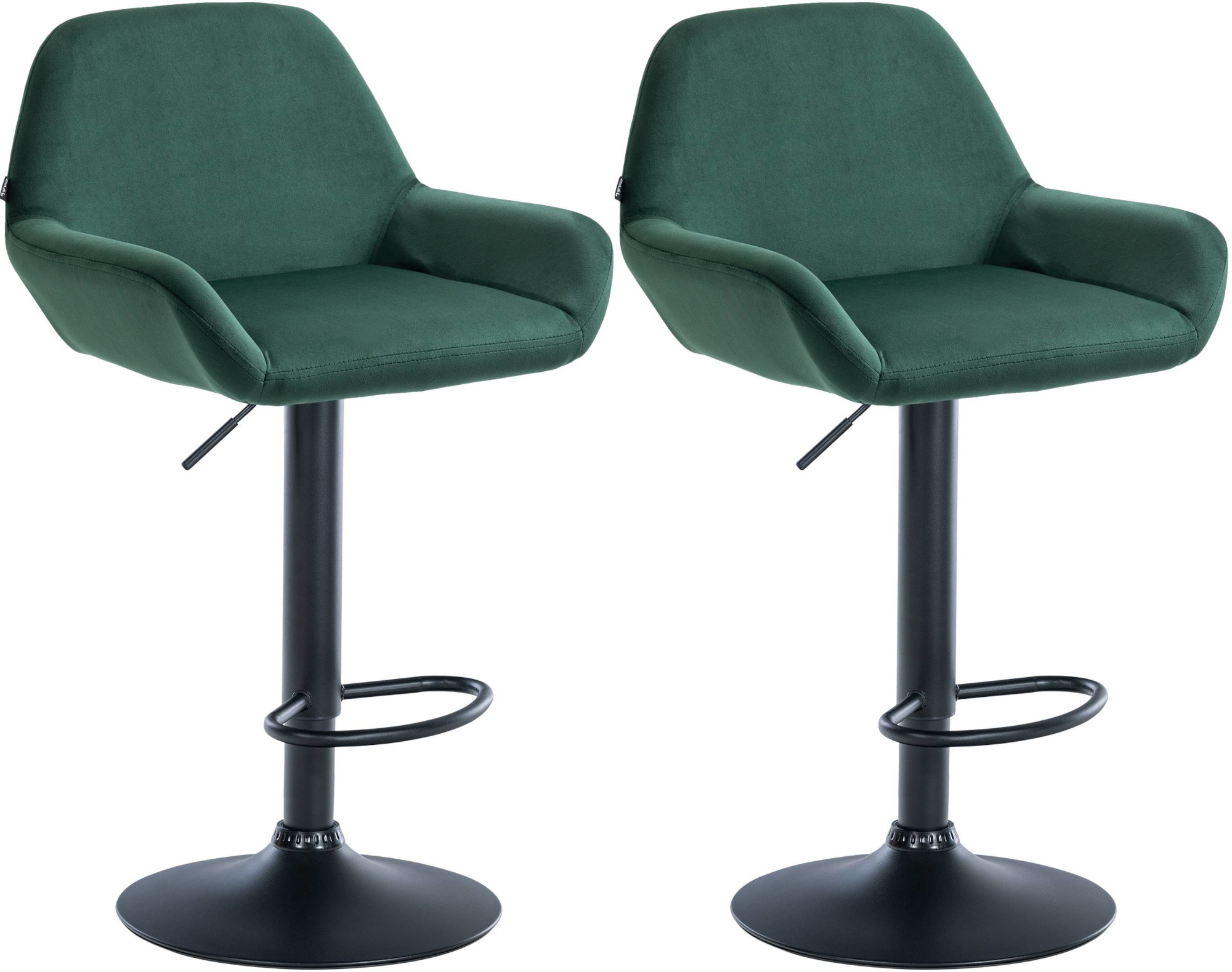 2er Set Barhocker Braga Samt schwarz