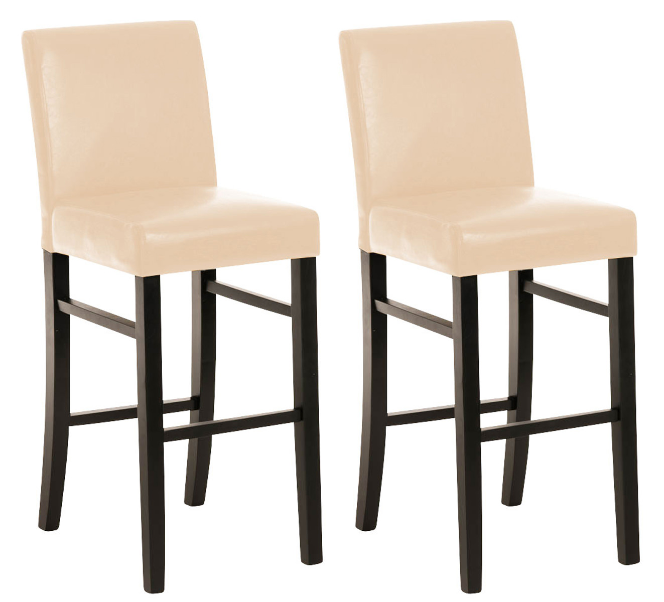 2er Set Barhocker Alvin Kunstleder schwarz